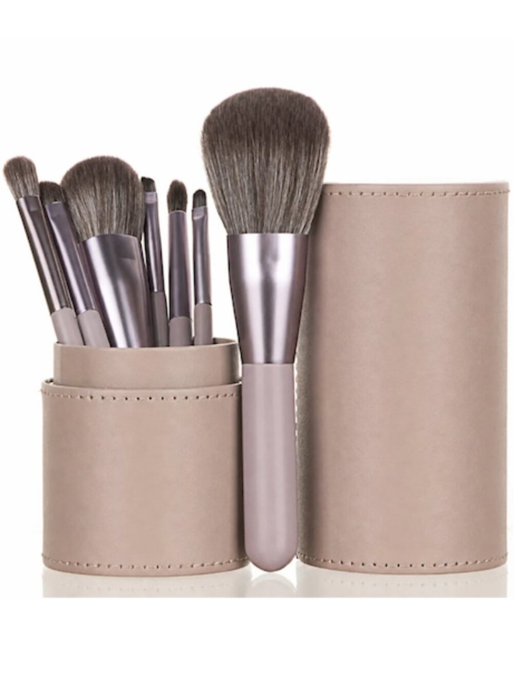 Professional 7-Piece Makeup Brush Set With Travel Case Dusty Purple NEW